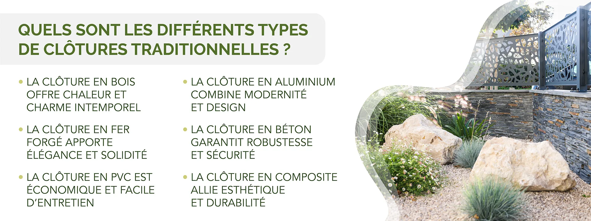 Les différents types de clôtures traditionnelles