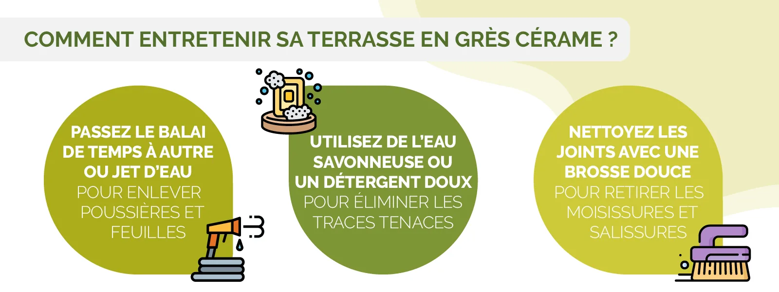 une terrasse en grès