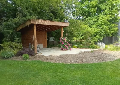 une pergola structure bois
